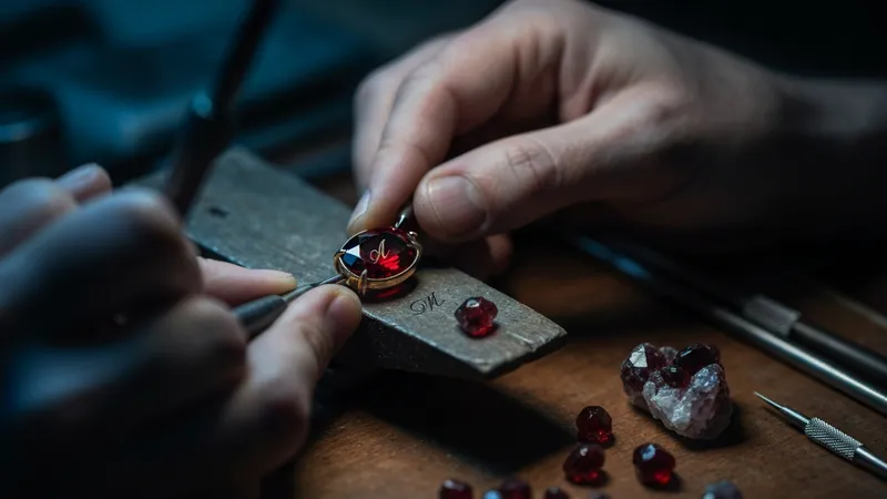Personnalisation des bijoux en grenat