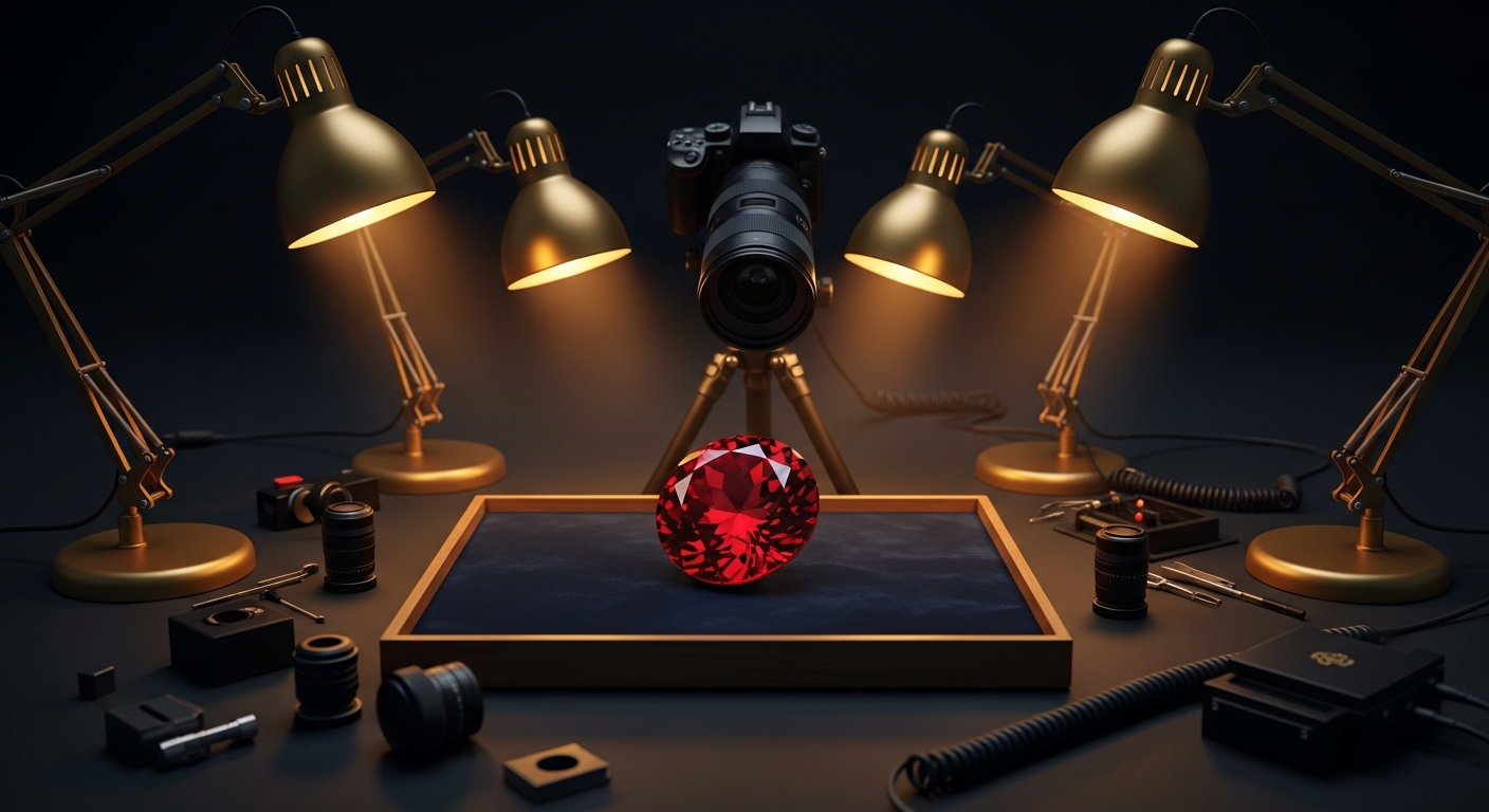 Grenat rouge profond taillé en cabochon sur fond noir