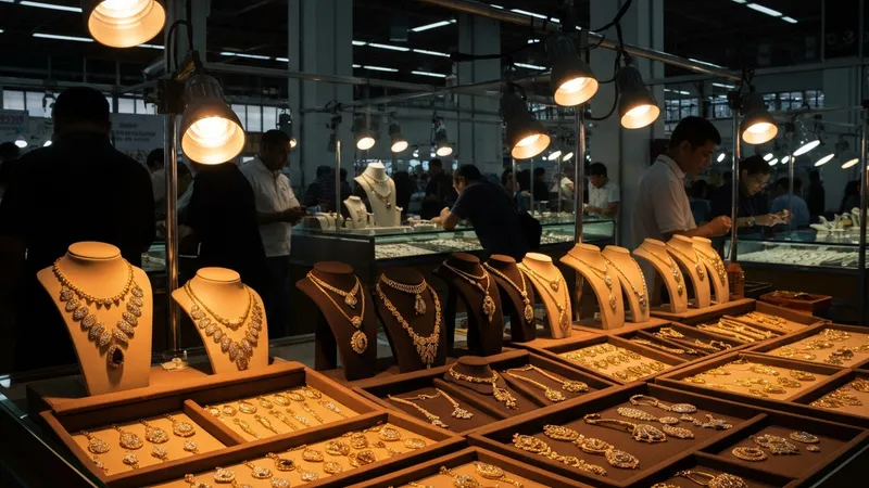 Marché des bijoux en grenat